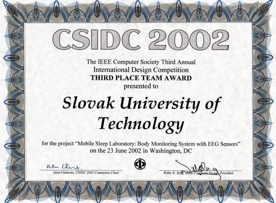 Diplom z CSIDC